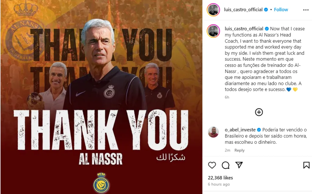 Via Instagram. @luis_castro_official