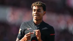 Lamine Yamal of FC Barcelona celebrates the 0-1 during the La Liga EA Sports match between Girona FC and FC Barcelona played at Montilivi Stadium on September 15, 2024 in Girona, Spain.
