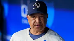 Manager, Dave Roberts of the Los Angeles Dodgers during their MLB, Baseball Herren, USA regular season game against the Los Angeles Angels.