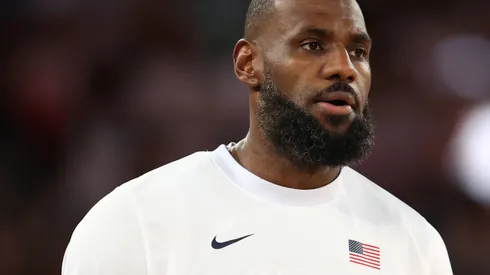 Lebron James (USA) during the Quarter Finals of the 5×5 Basketball events of the Paris Olympic Games, Olympische Spiele, Olympia, OS between the USA and Brazil, at the Bercy Arena, on July 6, 2024.