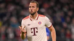Harry Kane celebrates his third goal at Bayern Munich - Dinamo Zagreb