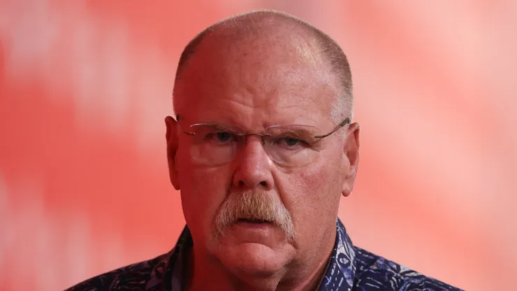 Andy Reid arriving before a Chiefs game.