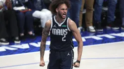 DALLAS, TEXAS - JUNE 14: Dereck Lively II #2 of the Dallas Mavericks reacts during the third quarter against the Boston Celtics in Game Four of the 2024 NBA Finals at American Airlines Center on June 14, 2024 in Dallas, Texas. NOTE TO USER: User expressly acknowledges and agrees that, by downloading and or using this photograph, User is consenting to the terms and conditions of the Getty Images License Agreement. (Photo by Tim Heitman/Getty Images)