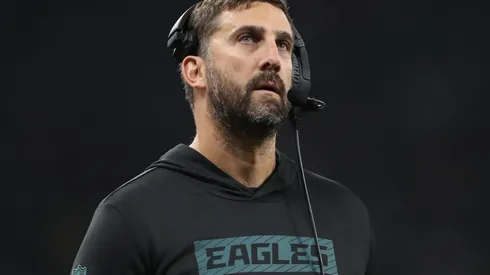 Head coach Nick Sirianni of the Philadelphia Eagles looks on during the fourth quarter against the Green Bay Packers at Arena Corinthians on September 06, 2024 in Sao Paulo, Brazil.
