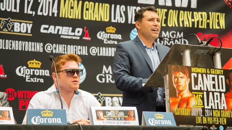 Canelo Álvarez and Óscar de la Hoya during better times.