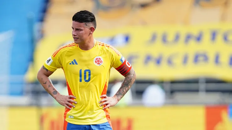 James Rodriguez during the match against Argentina