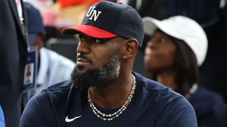 LeBron James of Team USA attended the Women's Gold Medal game between Team France and Team United States on day sixteen of the Olympic Games Paris 2024.