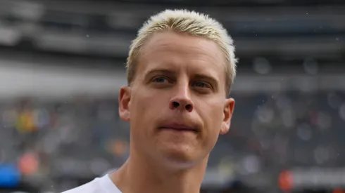 Joe Burrow #9 of the Cincinnati Bengals looks on after a preseason game against the Chicago Bears at Soldier Field on August 17, 2024 in Chicago, Illinois.