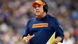 Denver Broncos head coach Sean Payton reacts from the sidelines during the second half of a preseason game against the Indianapolis Colts at Lucas Oil Stadium on August 11, 2024 in Indianapolis, Indiana.