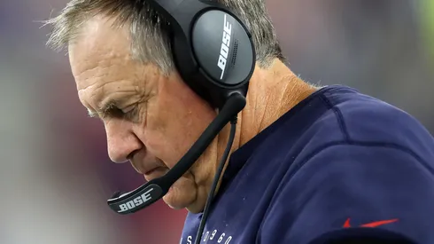 Head coach Bill Belichick of the New England Patriots looks on during the game between the New England Patriots and the Pittsburgh Steelers at Gillette Stadium on September 08, 2019 in Foxborough, Massachusetts.