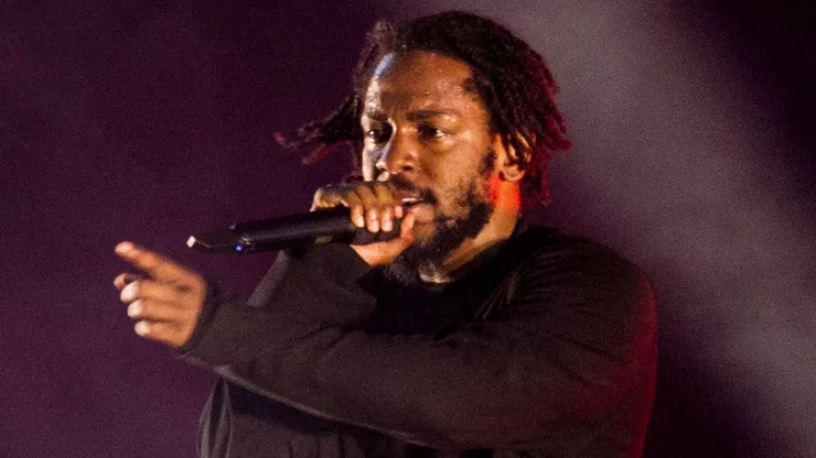 Kendrick Lamar during a show