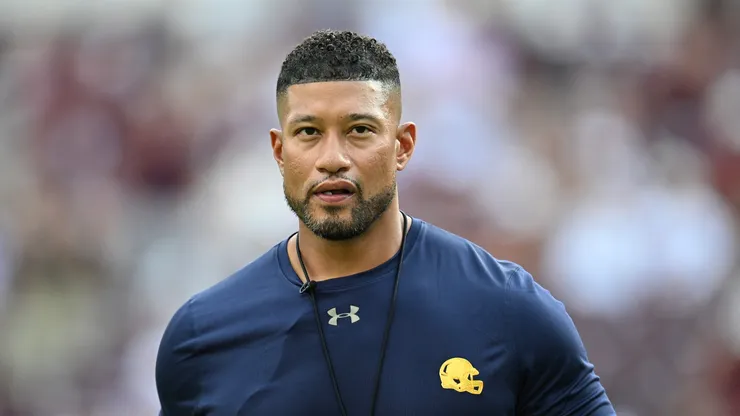 Marcus Freeman at Kyle Field in College Station, Texas.