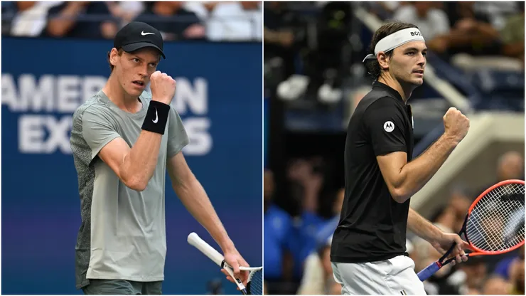 Jannik Sinner (left) and Taylor Fritz (right)
