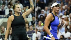 Aryna Sabalenka (left) and Jessica Pegula (right)