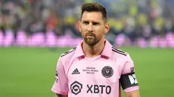 Lionel Messi #10 of Inter Miami looks on prior to Leagues Cup 2023 final match