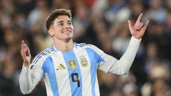 Julian Alvarez celebrates his goal against Chile for 2026 World Cup Qualifiers