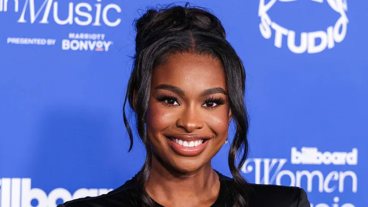 Coco Jones wearing Annakiki SS24 RTW arrives at the 2024 Billboard Women In Music held at the YouTube Theater at SoFi Stadium on March 6, 2024