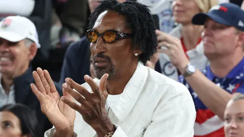 Scottie Pippen attends the Men’s Gold Medal game between Team France and Team USA on day fifteen of the Paris 2024 Olympic Games.