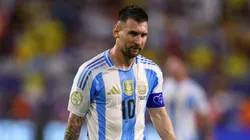 Lionel Messi leaves the pitch during the 2024 Copa America final between Argentina and Colombia