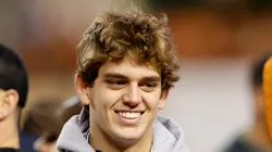 Arch Manning attends the game between the Texas Longhorns and the TCU Horned Frogs at Darrell K Royal-Texas Memorial Stadium on November 12, 2022 in Austin, Texas.