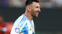 Lionel Messi of Argentina c2gduring the CONMEBOL Copa America 2024 semifinal match between Canada and Argentina at MetLife Stadium on July 09, 2024 in East Rutherford, New Jersey.