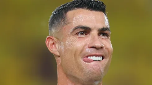 Cristiano Ronaldo of Al Nassr looks on before the Saudi Pro League match between Al Nassr and Al Raed at Al Awwal Park Stadium on August 22, 2024 in Riyadh, Saudi Arabia.