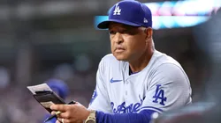 Manager Dave Roberts #30 of the Los Angeles Dodgers watches the action during the eighth inning against the Arizona Diamondbacks at Chase Field on September 02, 2024 in Phoenix, Arizona.