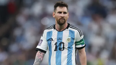 Lionel Messi of Argentina reacts during the FIFA World Cup Qatar 2022 Group C match between Argentina and Mexico