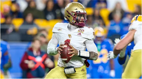 Boston College quarterback Thomas Castellanos
