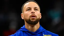 Stephen Curry #30 of the Golden State Warriors looks on before a game against the Utah Jazz at Delta Center on October 25, 2024 in Salt Lake City, Utah.