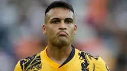 Lautaro Martinez of Inter Milan reacts during a Serie A match