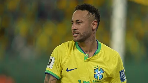 Neymar of Brazil looks on during a FIFA World Cup 2026 Qualifier match between Brazil and Venezuela