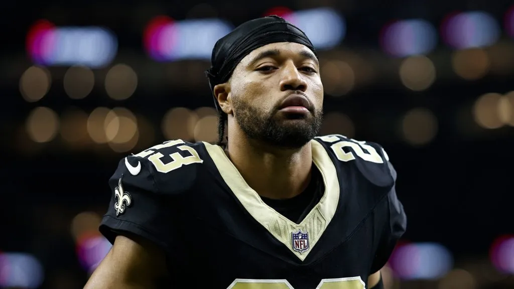 Marshon Lattimore #23 of the New Orleans Saints looks on after playing the Carolina Panthers at Caesars Superdome on September 08, 2024 in New Orleans, Louisiana.
