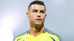 Cristiano Ronaldo of Al Nassr looks on during a game against Al Ettifaq on September 20, 2024.