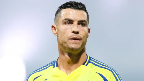 Cristiano Ronaldo of Al Nassr looks on during a game against Al Ettifaq on September 20, 2024.