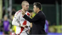 Marcelo Gallardo and Franco Mastantuono of River Plate
