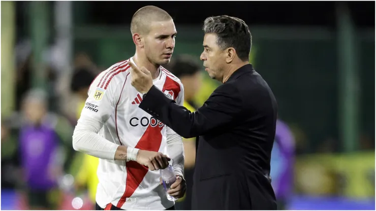 Marcelo Gallardo and Franco Mastantuono of River Plate