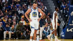 Stephen Curry #30 of the Golden State Warriors looks down between plays in the second quarter against the Los Angeles Clippers at Chase Center on October 27, 2024 in San Francisco, California. NOTE TO USER: User expressly acknowledges and agrees that, by downloading and or using this photograph, User is consenting to the terms and conditions of the Getty Images License Agreement. (Photo by Kavin Mistry/Getty Images)