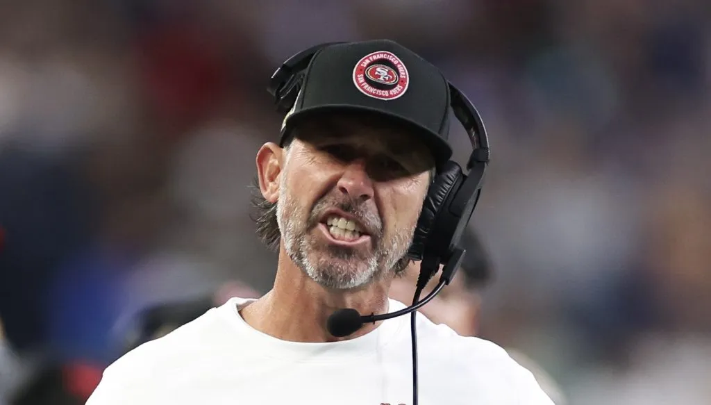 Head coach Kyle Shanahan of the San Francisco 49ers