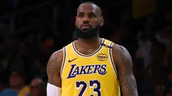 LeBron James #23 of the Los Angeles Lakers during a 110-103 Lakers win over the Minnesota Timberwolves in the season home opener at Crypto.com Arena on October 22, 2024 in Los Angeles, California.