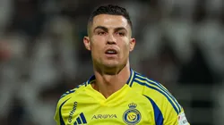 Cristiano Ronaldo of Al Nassr looks on during the Saudi Pro League match between Al Shabab v Al Nassr FC at Al-Shabab Club Stadium on October 18, 2024 in Riyadh, Saudi Arabia.