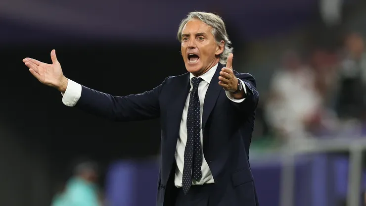 Roberto Mancini, Head Coach of Saudi Arabia reacts during the AFC Asian Cup Round of 16 match between Saudi Arabia and South Korea at Education City Stadium on January 30, 2024 in Al Rayyan, Qatar. (Photo by Robert Cianflone/Getty Images)