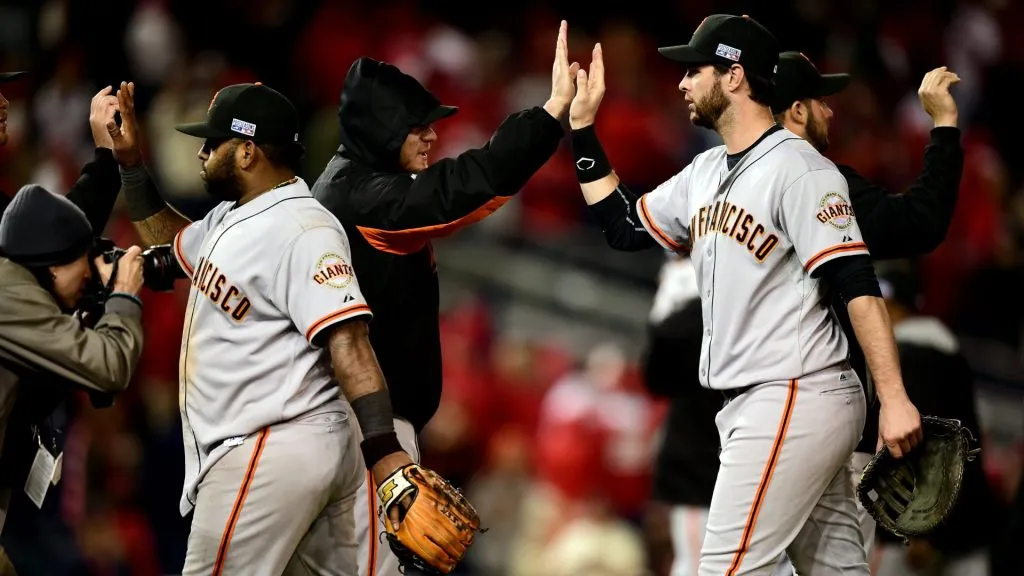 San Francisco Giants celebrating