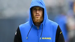 Cooper Kupp #10 of the Los Angeles Rams looks on before the game against the Chicago Bears at Soldier Field on September 29, 2024 in Chicago, Illinois.