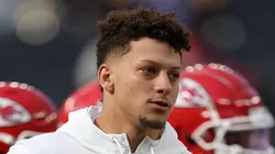 Patrick Mahomes #15 of the Kansas City Chiefs looks on before a game against the Los Angeles Chargers at SoFi Stadium on January 07, 2024 in Inglewood, California.