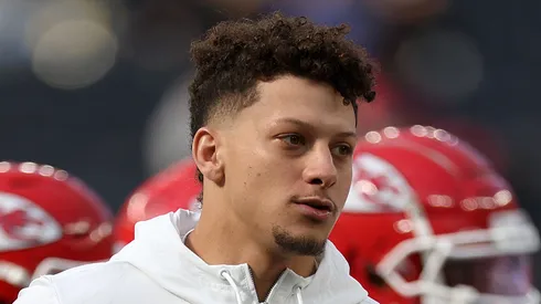 Patrick Mahomes #15 of the Kansas City Chiefs looks on before a game against the Los Angeles Chargers at SoFi Stadium on January 07, 2024 in Inglewood, California.