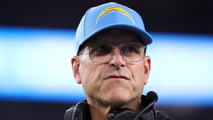 Head coach Jim Harbaugh of the Los Angeles Chargers