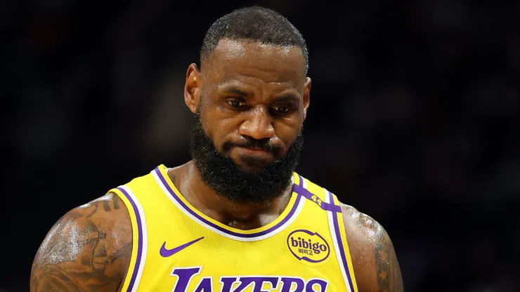 LeBron James #23 of the Los Angeles Lakers walks backcourt during a preseason game against the Milwaukee Bucks at Fiserv Forum on October 10, 2024 in Milwaukee, Wisconsin.