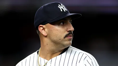 Nestor Cortes #65 of the New York Yankees looks on against the Boston Red Sox at Yankee Stadium on September 12, 2024 in the Bronx borough of New York City.