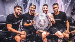 Lionel Messi, Luis Suarez, Jordi Alba, and Sergio Busquets